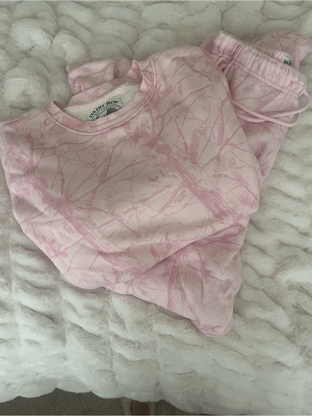 Daily Boy Bubblegum Camo Crewneck & Sweatpant Set